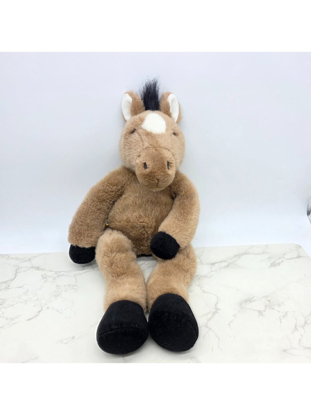 Build A Bear Horse Plush Stuffed Animal Pony Brown 20" Vintage Toy 1986 Retired
